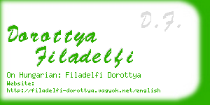 dorottya filadelfi business card